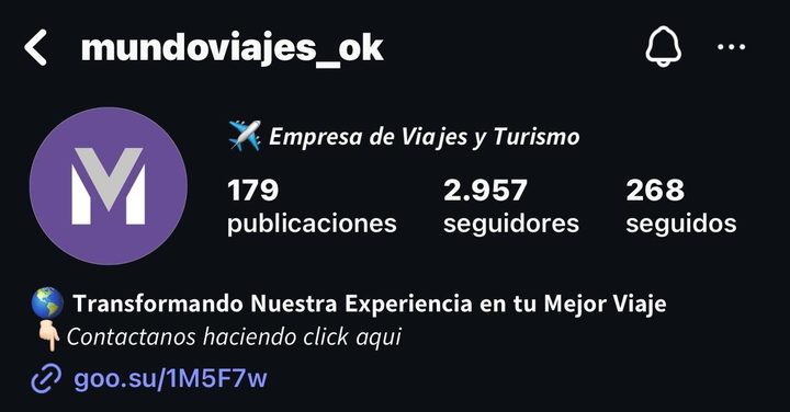 Mundo Viajes con 2.957 seguidores